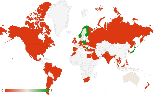 2024년 10월 식음료 카테고리 – 국가별 트래픽 패턴 지도