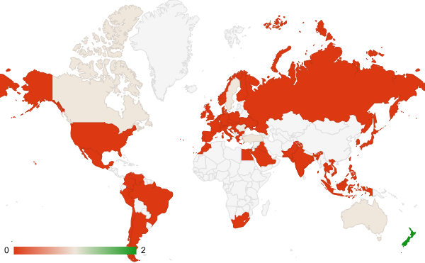 2024년 10월 인테리어 및 조경 카테고리 – 국가별 트래픽 패턴 지도