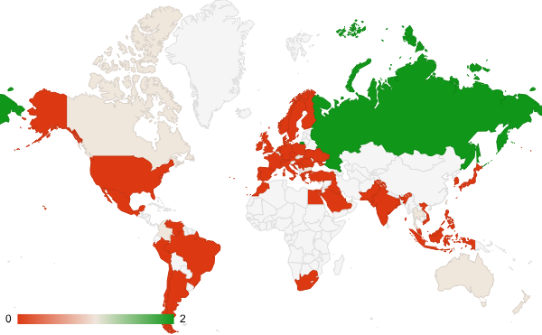 2024년 11월 취업 교육 카테고리 – 국가별 트래픽 패턴 지도