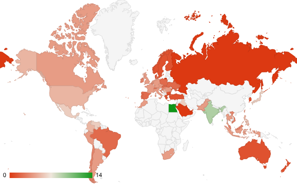 2024년 12월 성인 카테고리 – 국가별 트래픽 패턴 지도