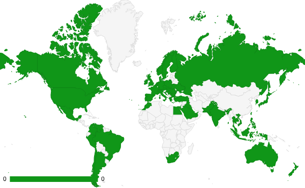 2024년 6월 부동산 카테고리 – 국가별 트래픽 패턴 지도