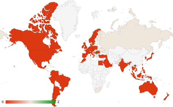 2024년 9월 자동차 카테고리 – 국가별 트래픽 패턴 지도