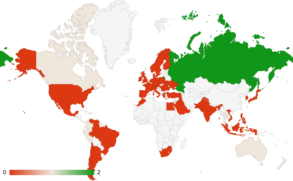 2024년 9월 취업 교육 카테고리 – 국가별 트래픽 패턴 지도