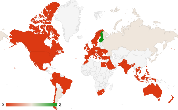 2025년 10월 라이프스타일 카테고리 – 국가별 트래픽 패턴 지도