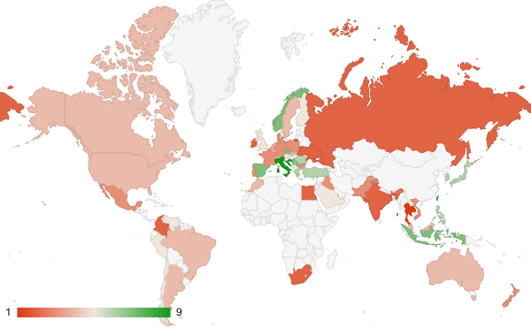 2025년 10월 예술 엔터테인먼트 카테고리 – 국가별 트래픽 패턴 지도