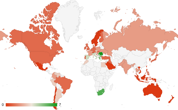 2025년 11월 스포츠 카테고리 – 국가별 트래픽 패턴 지도