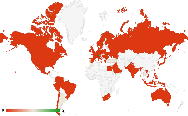 2025년 11월 여행 카테고리 – 국가별 트래픽 패턴 지도