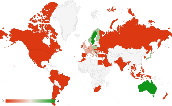 2025년 12월 식음료 카테고리 – 국가별 트래픽 패턴 지도