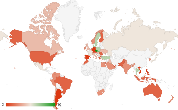 2025년 12월 예술 엔터테인먼트 카테고리 – 국가별 트래픽 패턴 지도