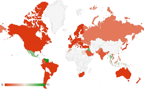 2025년 1월 미분류 카테고리 – 국가별 트래픽 패턴 지도
