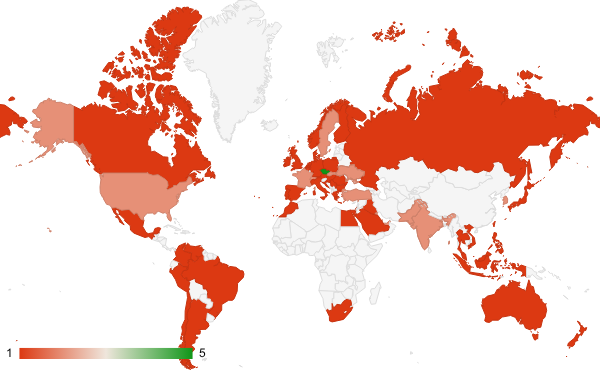 2025년 1월 참고자료 카테고리 – 국가별 트래픽 패턴 지도