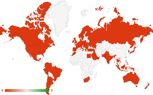 2025년 8월 도서 및 문학 카테고리 – 국가별 트래픽 패턴 지도
