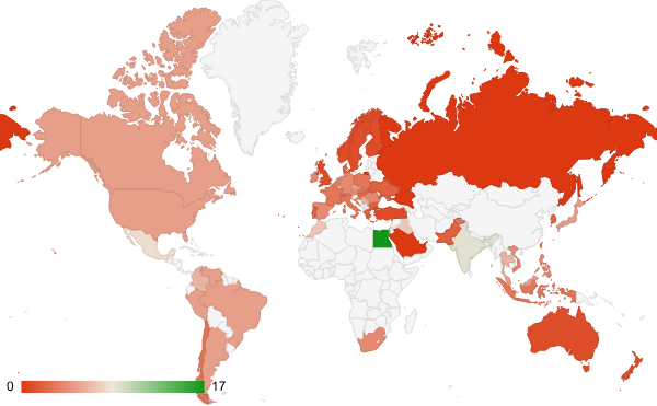 2025년 9월 성인 카테고리 – 국가별 트래픽 패턴 지도