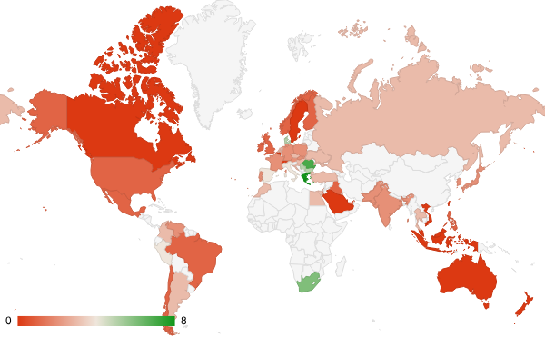 2025년 9월 스포츠 카테고리 – 국가별 트래픽 패턴 지도