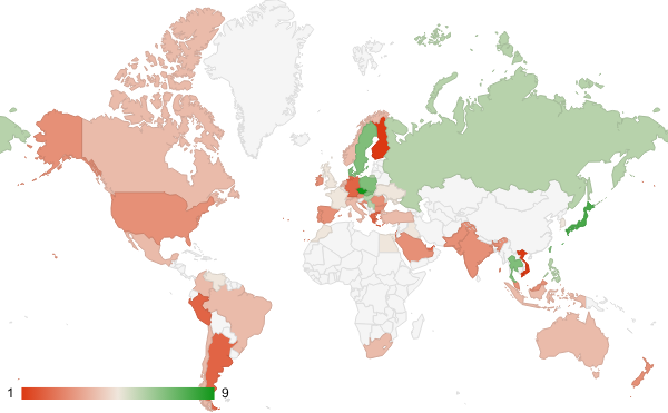 2025년 9월 예술 엔터테인먼트 카테고리 – 국가별 트래픽 패턴 지도