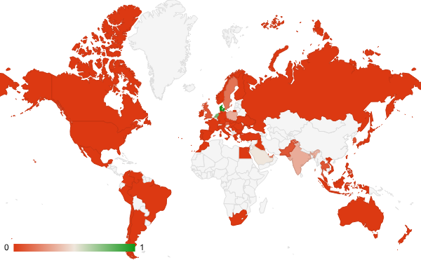 2024년 라이프스타일 카테고리 – 국가별 트래픽 패턴 지도