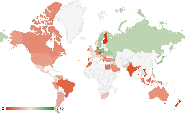 2024년 예술 엔터테인먼트 카테고리 – 국가별 트래픽 패턴 지도